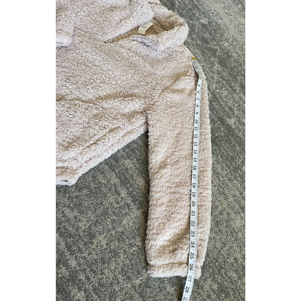 Gap Womens L Jacket Pink Sherpa Pullover 1/4 Zipper Soft Fluffy NWT M9 - Picture 6 of 9